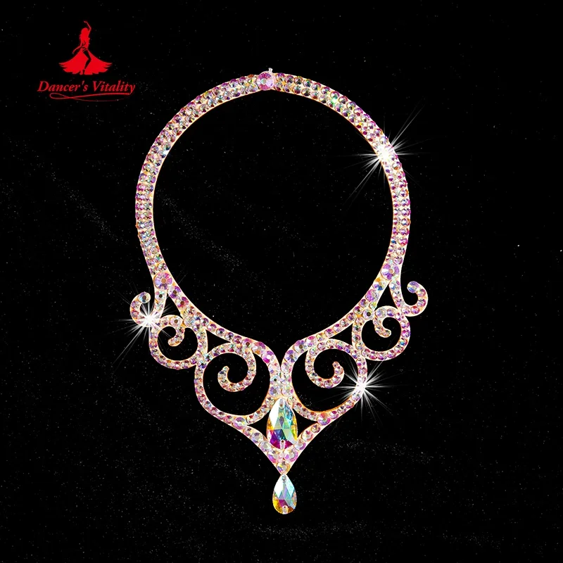 Belly Dance Performance Necklace Women\'s Customization Senior Luxury Rhinestones Accessories Oriental Modern Dancing Ornament