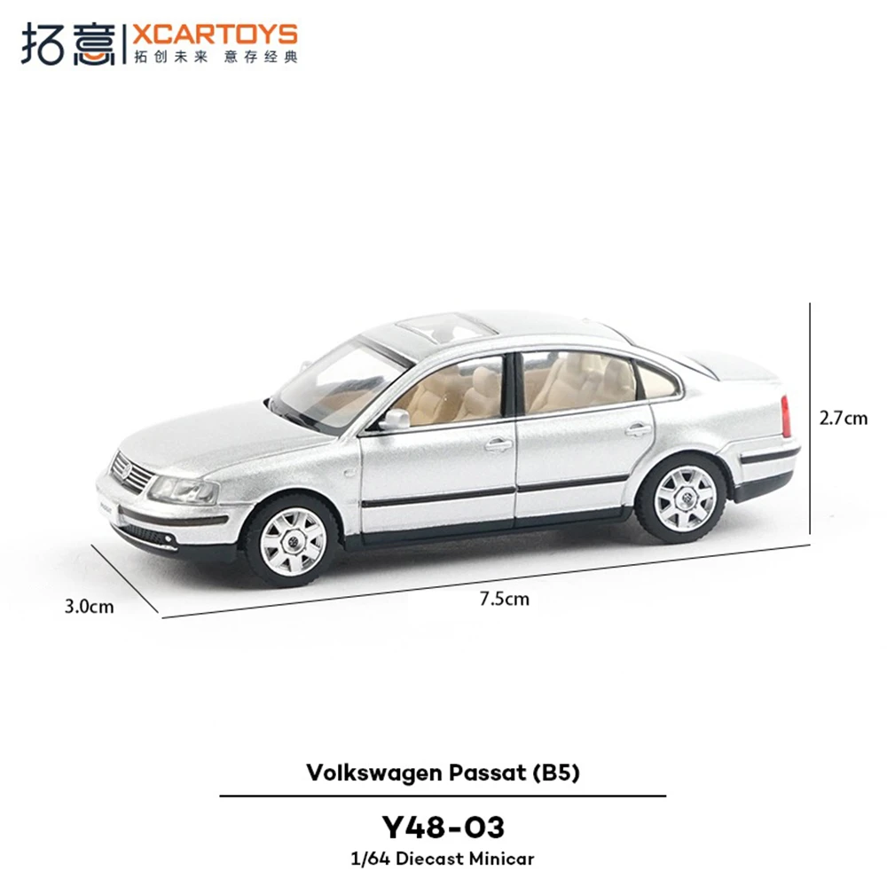 Xcartoys โมเดลรถจำลองอัลลอยด์ 1/64 ของเล่นสะสมรถยนต์ Volkswagen Sedan รุ่น Gen.5 Passat