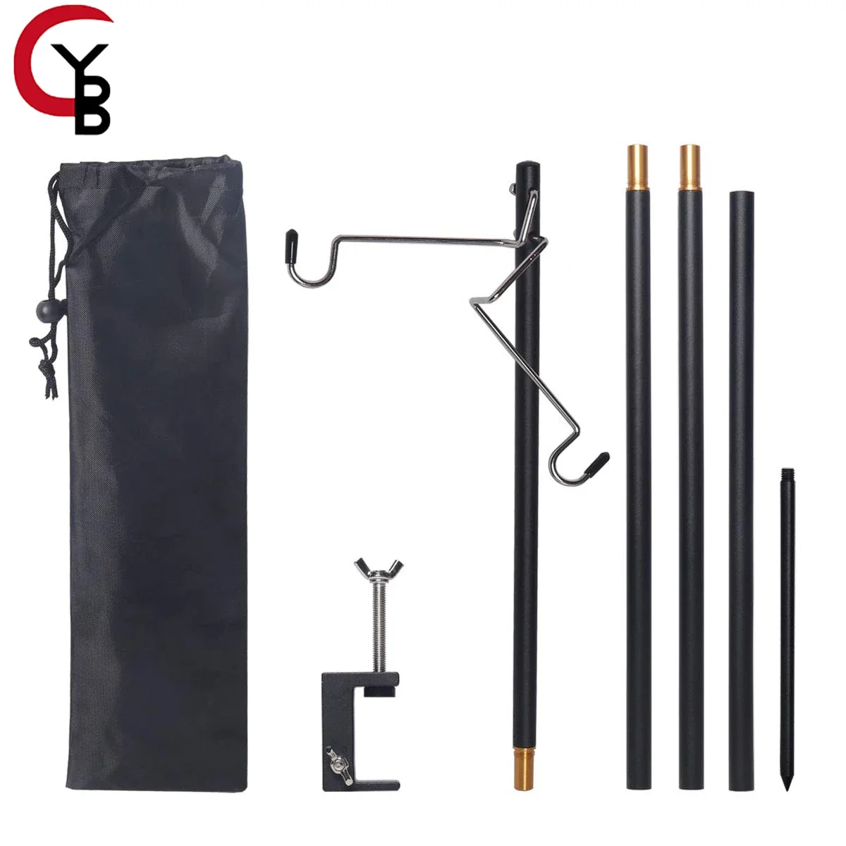 

Portable Camping Folding Lamp Pole,Collapsible Aluminum Lantern Stand,Outdoor Post Hanging Light Hanger Stick Hiking,Fishing,BBQ