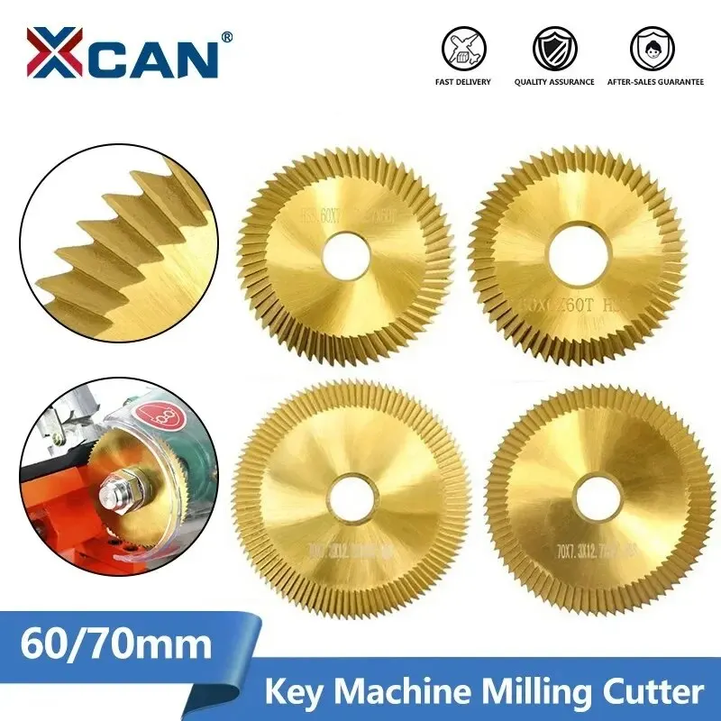 XCAN Key Machine Saw Blade Double Side HSS Key Cutter Milling Cutter for Copy Keys Duplicate Machine 60/70mm 60 80 Teeth