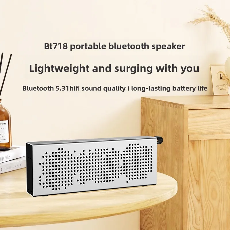 

2025 New Bluetooth Speaker High Sound Quality Subwoofer Aluminum Alloy Small Portable Outdoor Mini Wireless Small Speaker