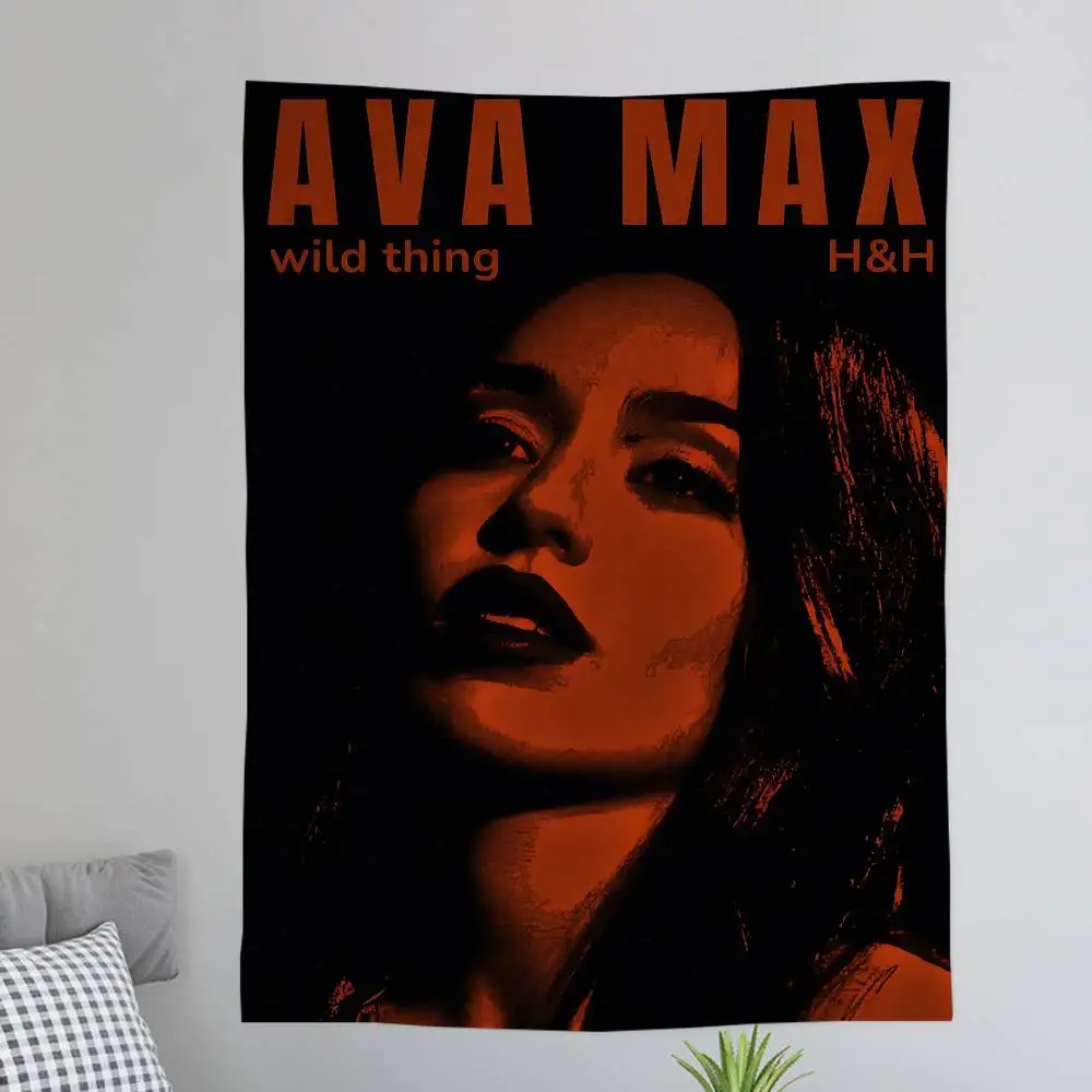 Singer Ava Max Don’t Click Play Cartoon Tapestry Art Science Fiction Room Home Decor Wall Hanging Home Decor