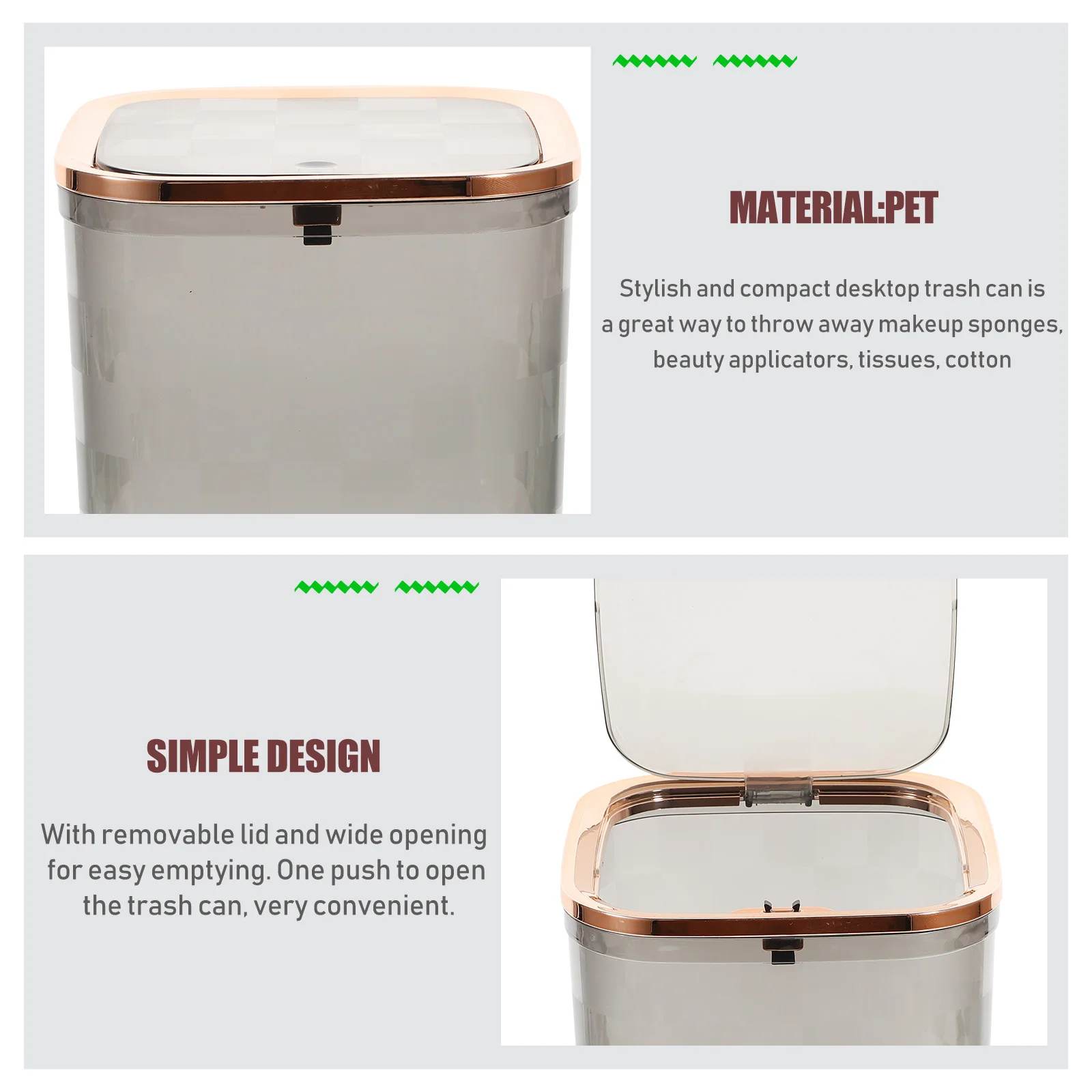 

Mini Desktop Trash Can Compact Stylish Table Wastebasket Office Desk Garbage Bin Bedroom Small Trash Can Garbage Bin