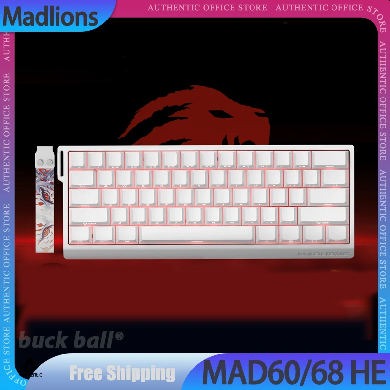 Madlions Mad 60He Magnetic Switch Mechanical Keyboard MAD68HE Wired Keyboard Mad60he Custom MAD68 HE Esports Gamer Keyboard Gift