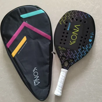 Beach Tennis Racket 3K Full Carbon Fiber Rough Surface Interlayer EVA Foam Opening or Hole in A Utensil Outdoor Sports Racquet