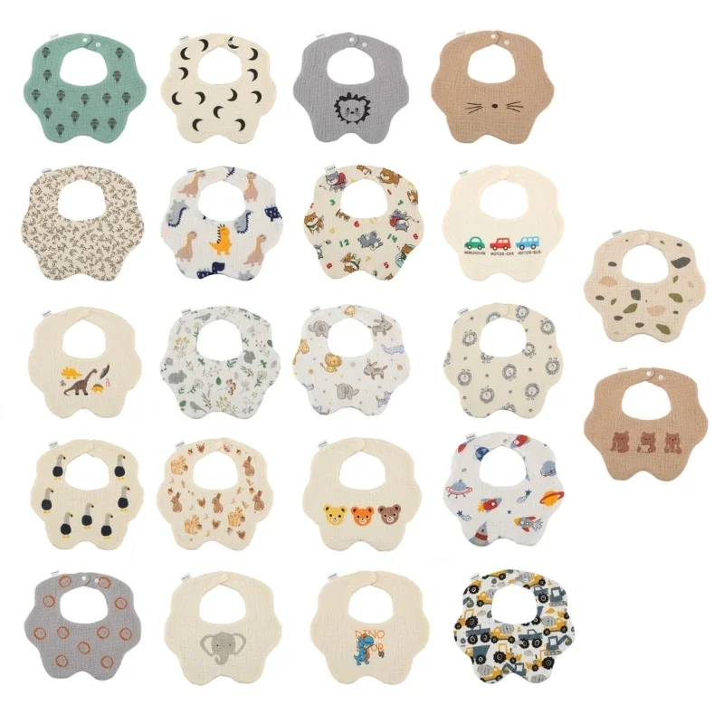 

Baby Bibs 6-Layer Baby Drooling Bibs Soft & Absorbent Muslin Bibs for Teething