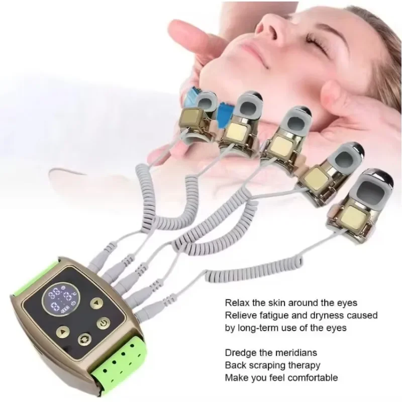 2026/5 Finger Face Lifting Body Massage Microcurrent Golden Finger  EMS  Machine Gravitational Diamond Finger