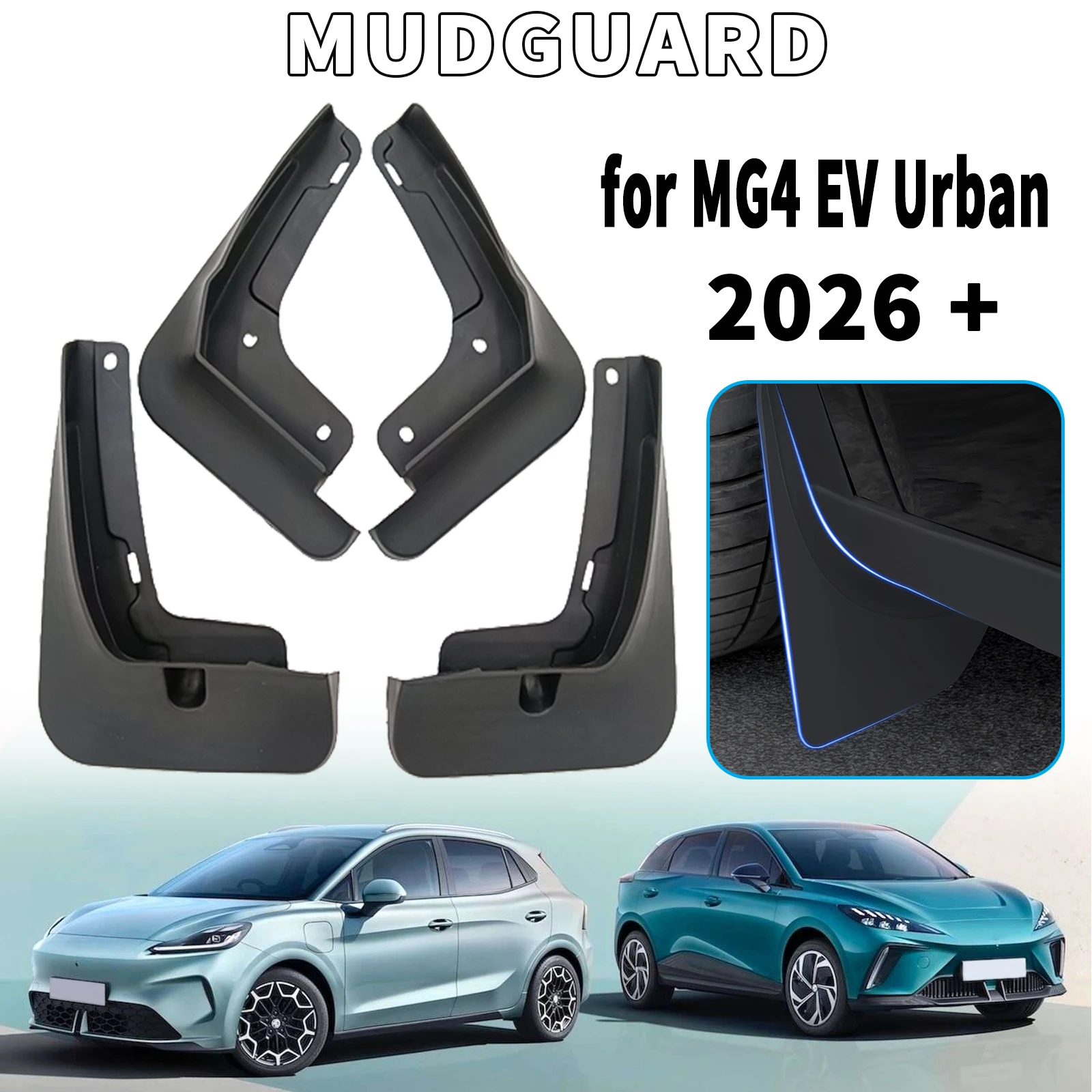 

MudFlaps Accessories Front Rear Wheels Fender Car for MG4 MG 4 EV Urban 2026 2027 Mudguards Mud Flaps Splash Guards
