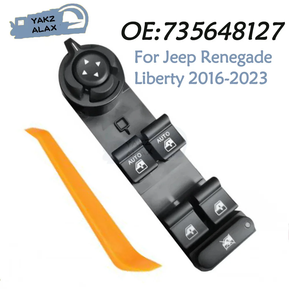 

735648127 Передний левый автоматический главный переключатель управления окном для Jeep Renegade Liberty 2016 2017 2018 2019 2020 2021 2022 2023