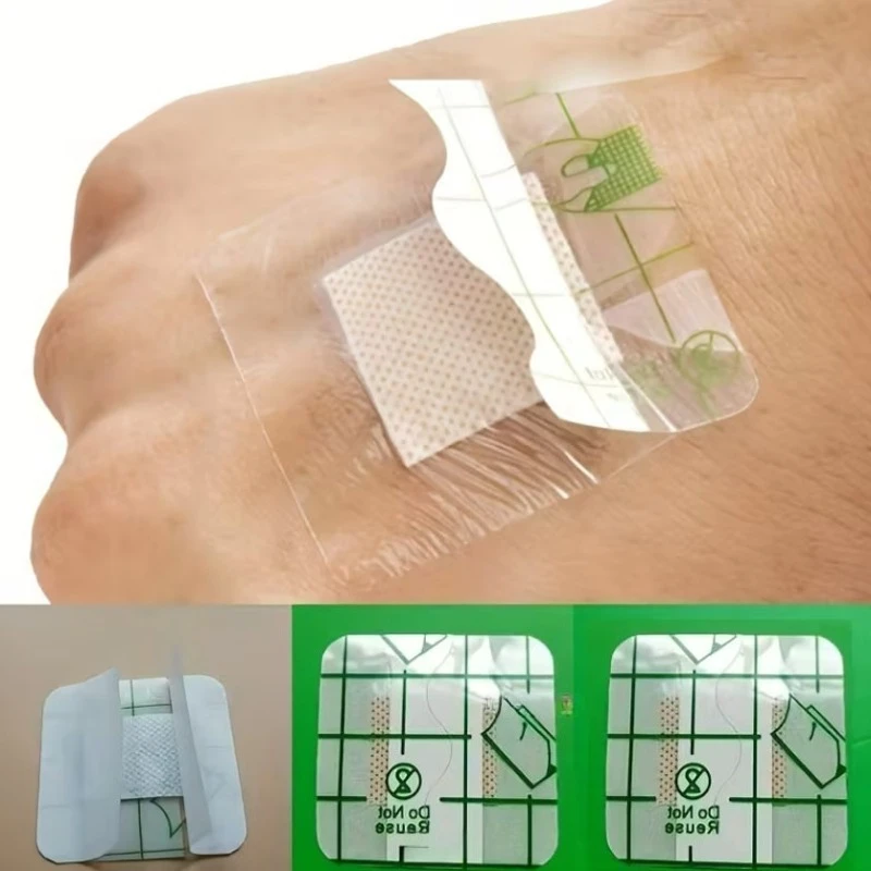 50 Pcs/Set 38*38mm Transparent Band Aid First Aid Strips Patch Adhesive Bandages Waterproof Plasters Emergency Survival Tape