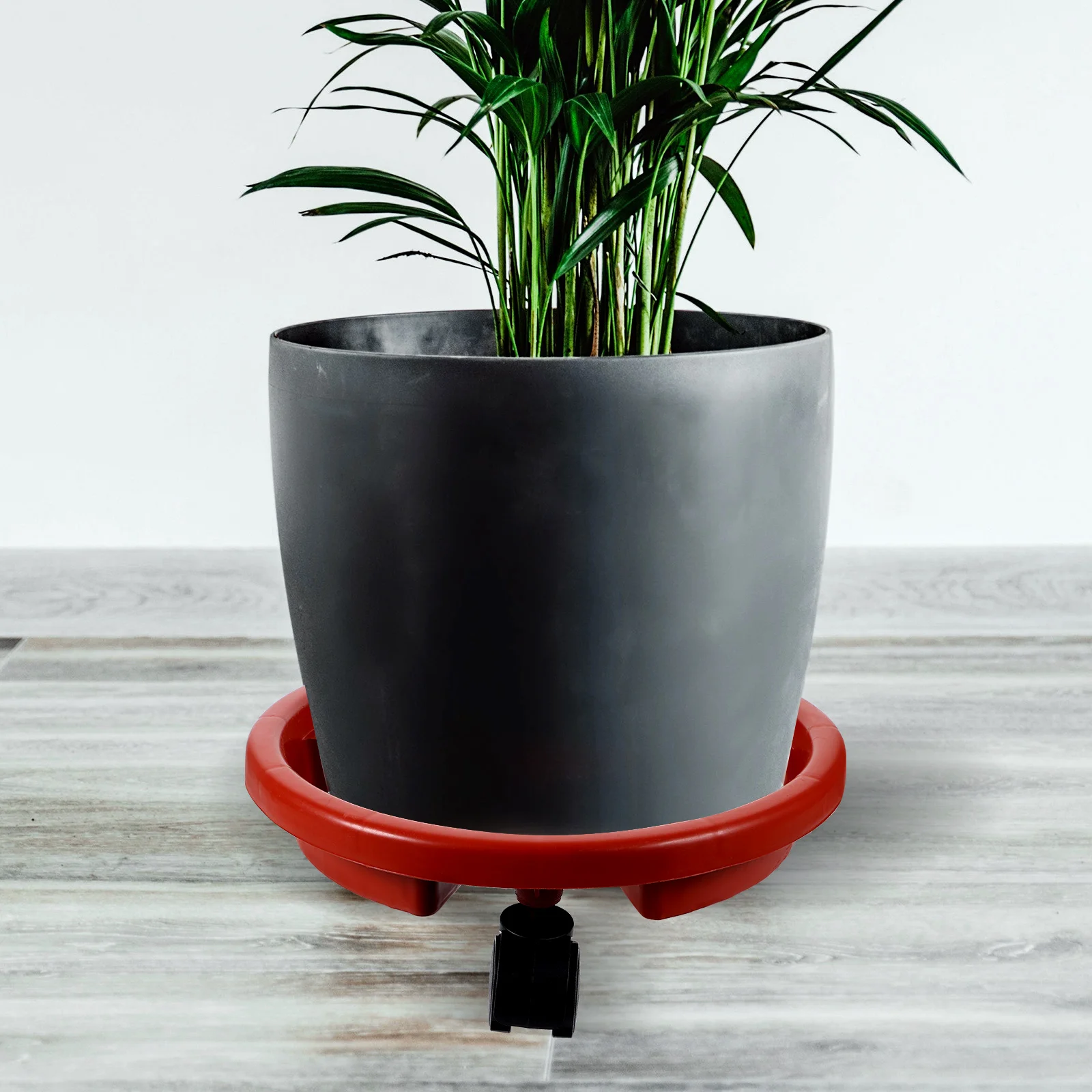 

2pcs Thickened Resin Floor Plant Saucer Wheels 360° Universal Heavy Duty Round Planter Stand Caddie 30Cm 35Kg Capacity Indoor