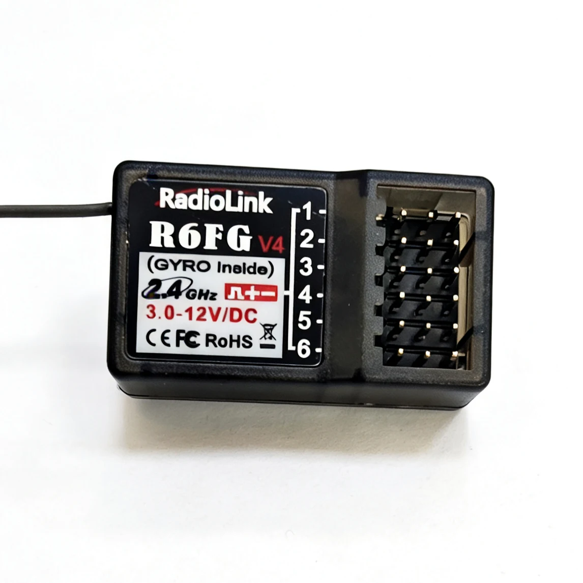 Radiolink R6F/R6FG 6CH 2.4GHz Receiver with Gyro Integrated and HV Servo Supported for RC4GS/RC6GS/RC4G
