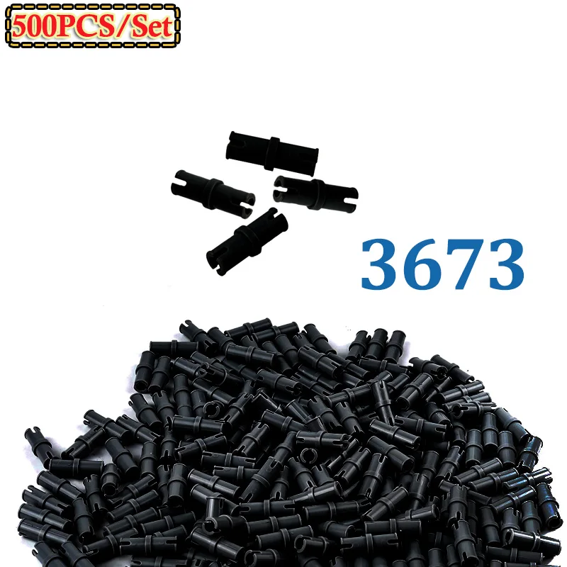 

500PCS/Set Smooth Pin Connector Technology Building Blocks Parts MOC 3673 1x2 Connector Assembly Modified Toy Bricks Accessories