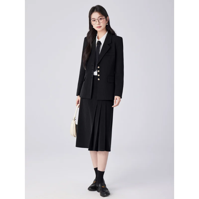 Women's suit skirt2026Early spring new style elegant college student interview formal jacket and professional skirt suit
