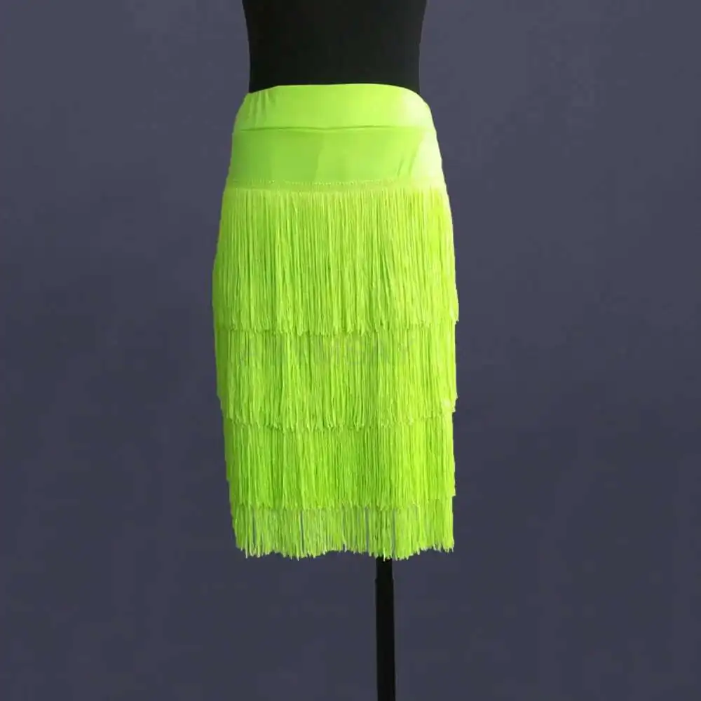 ラテンダンススカート女性タッセル大人ラテンダンススカート女性フリンジスカートレディチャチャルンバサンバフリンジ練習衣装