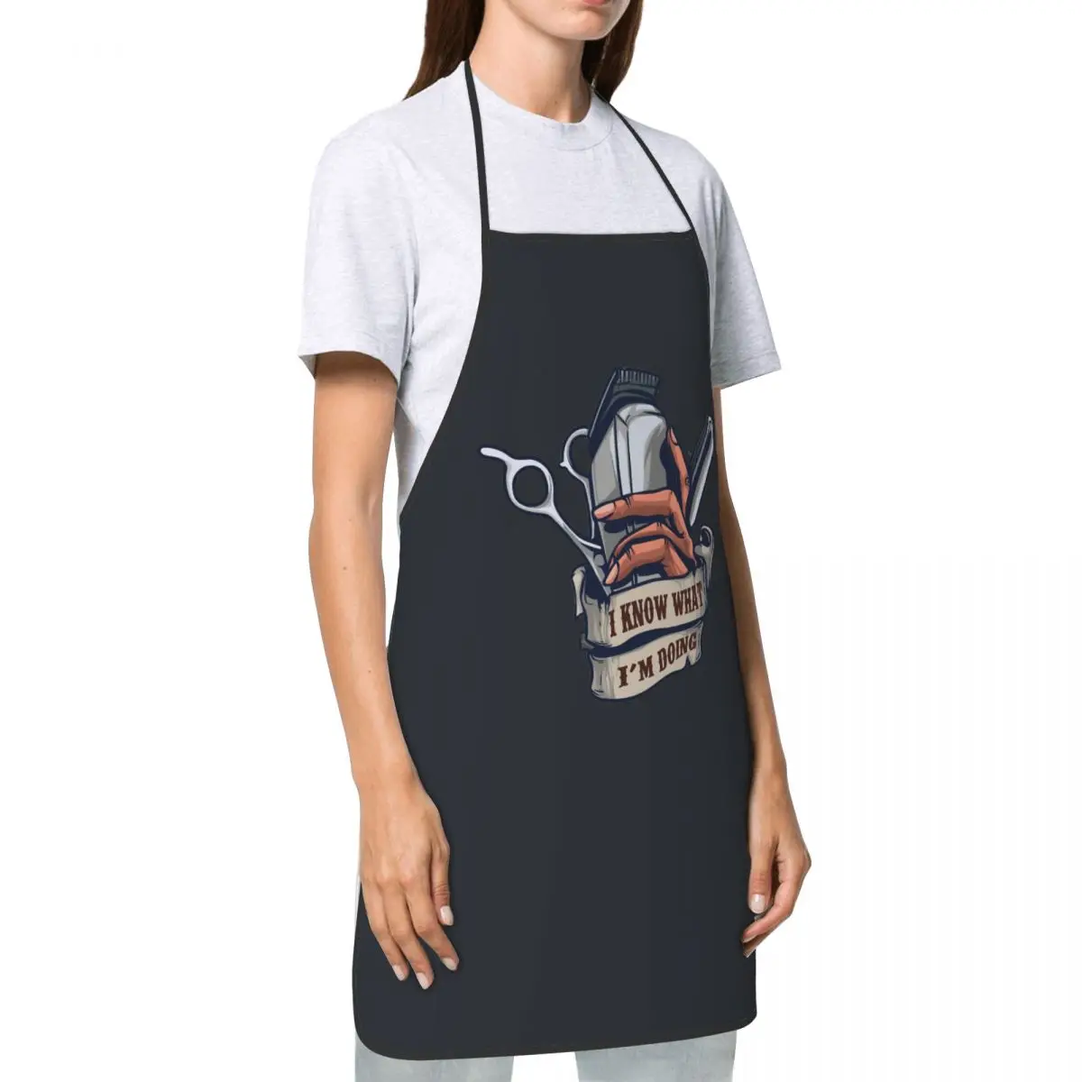 Custom Bib What I\'m Doing Aprons Unisex Adult Chef Kitchen Barber Hairdresser Fashion Trend Hairstyle Tablier Cuisine Painting