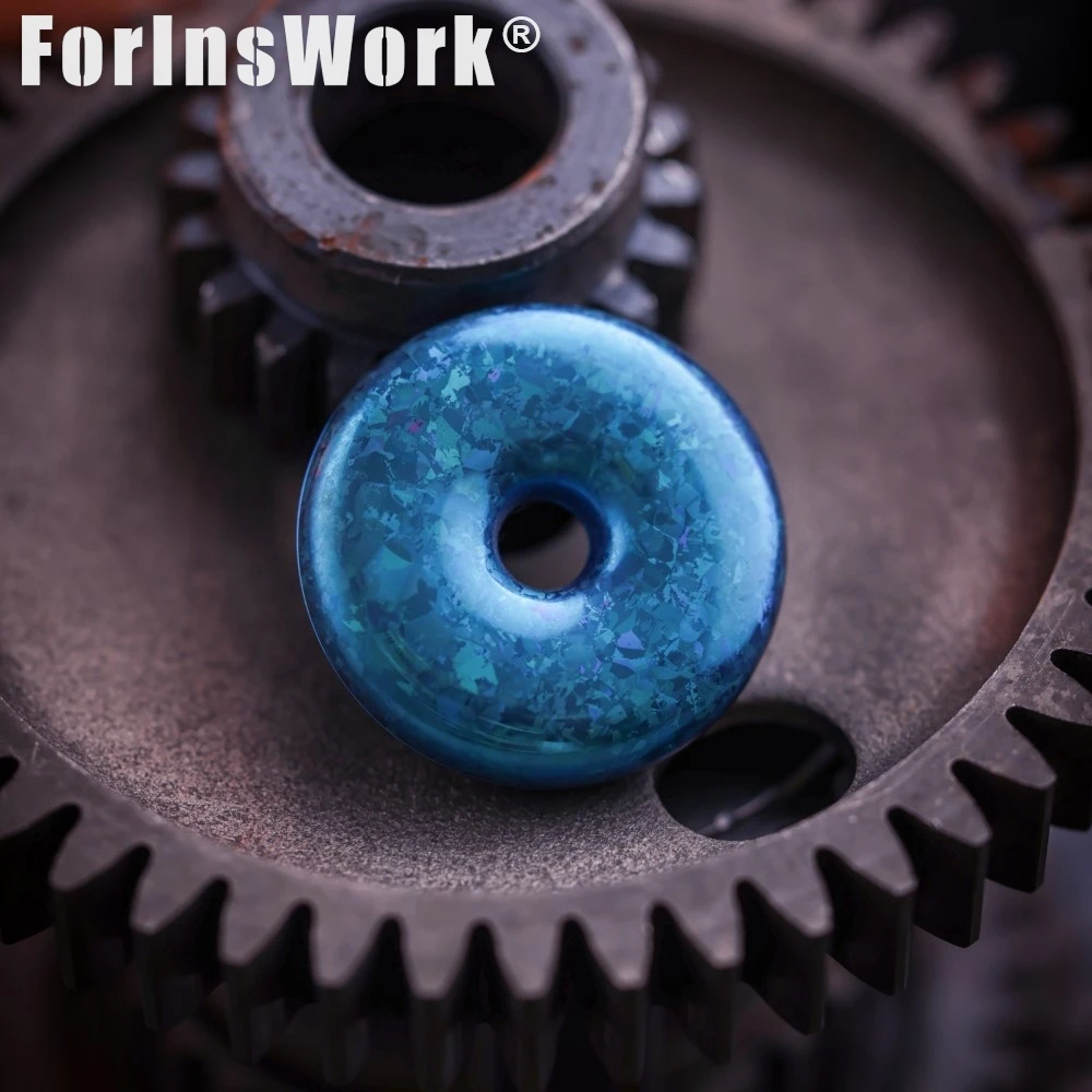 ACEdc Titan Kristallisierte Donuts Haptische Münze Metall Fidget Spinner Finger Spinner Metall Fidgets Spielzeug