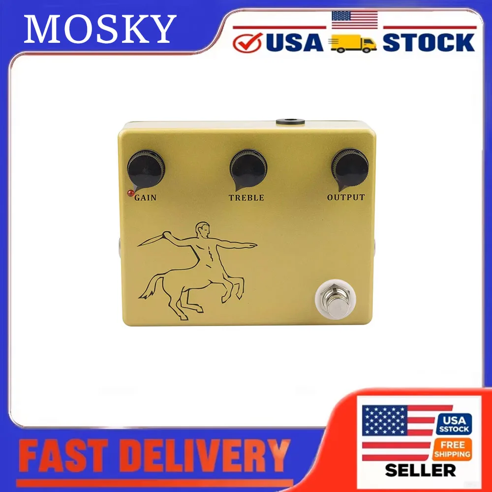 

Профессиональная гитарная педаль эффектов Mosky Centaur Drive, Overdrive и усиление, аналоговая схема True Bypass, алюминиевый корпус