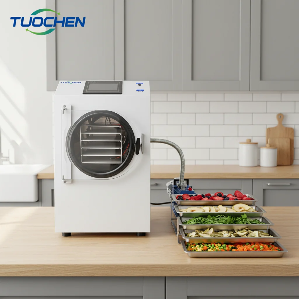 Home Vaccum Freeze Drying Equipment Dried Fruit Vegetable Mini Lyophilizer Small Household Freeze Dryer Machine For Food Sale