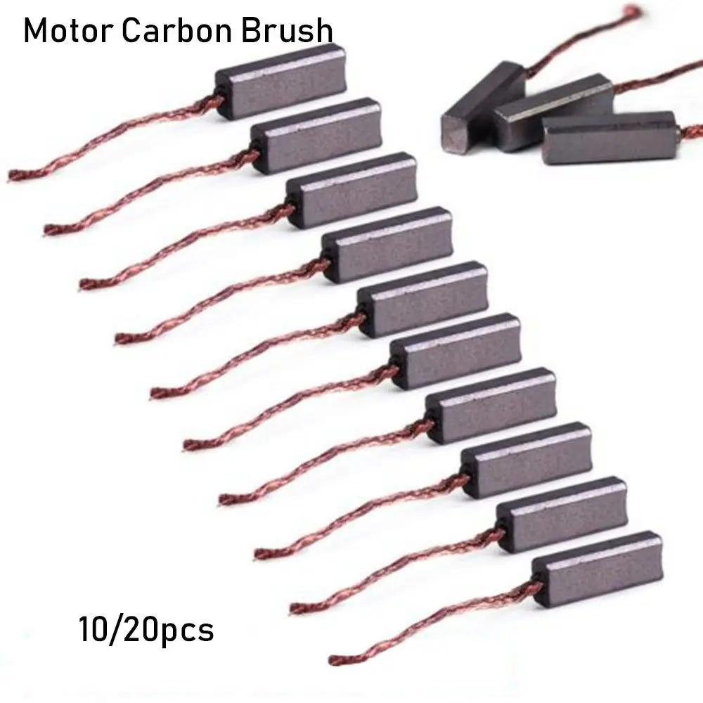 

10pcs Hot sale Hand Tools 4.5 x 6.5 x 20mm Brush Replacement Carbon Brushes Wire Electric Motor Leads Generator