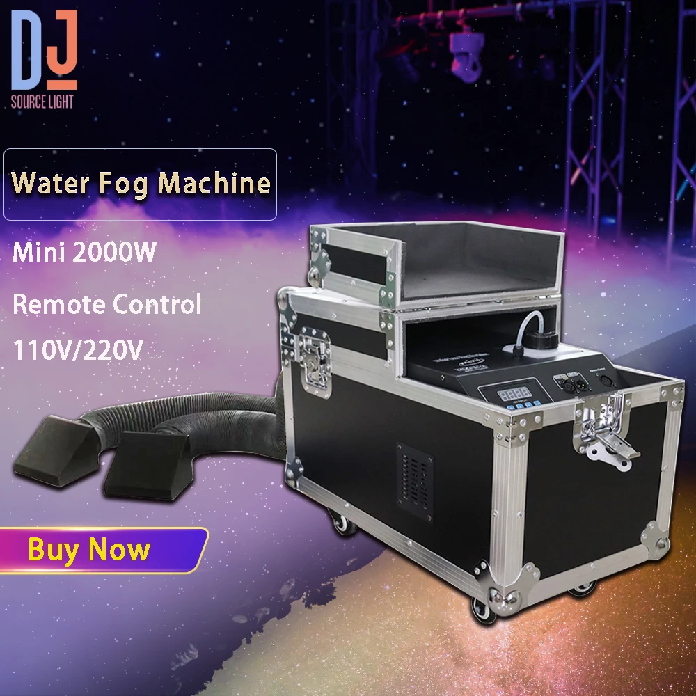 Mini 2000W Water Fog Machine Smoke Mahcine Digital Remote Control For DJ Disco Show Wedding Party Professional Stage Equipment