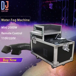 Mini Water Fog Machine com controle remoto digital, 2000W, Smoke Mahcine para DJ, Disco Show, Festa de casamento, Equipamento de palco profissional