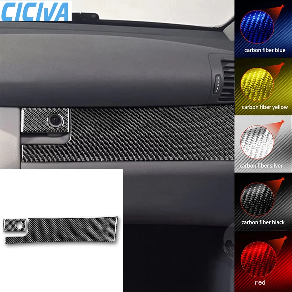 

For Mercedes C Class W203 2005 2006 2007 Soft Real Carbon Fiber Glove Box Panel Car Interior Accessories Cover Tuning Stickers