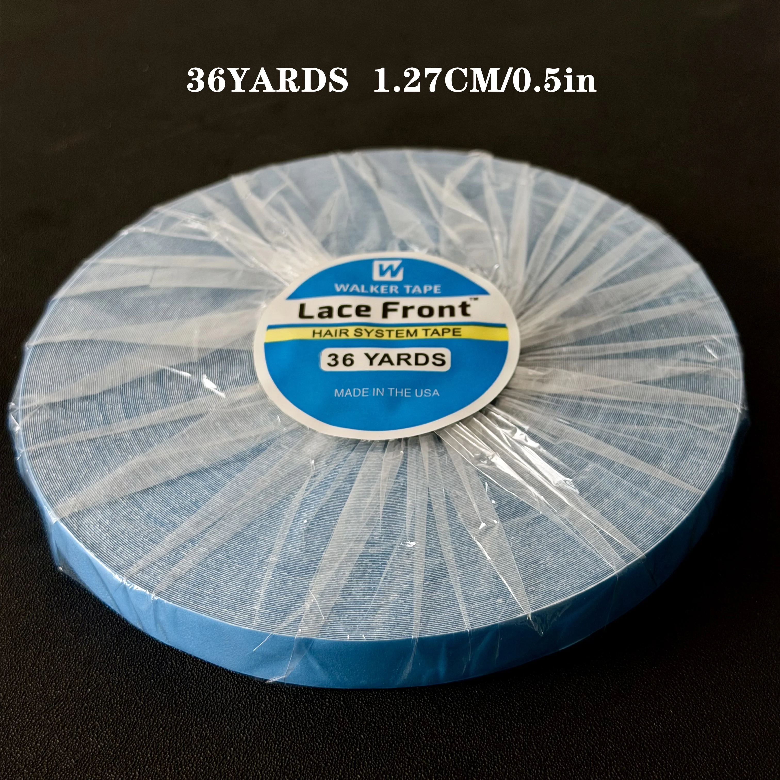 36 Yards Haarsystem-Klebeband, doppelseitiges Walker Tape, 0,8 cm, blaues Klebeband für Lace-Front-Perücken, schweißfestes Ultra-Hold-Perückenband, 2,54 cm – Detail 8