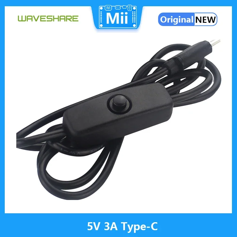 Catu daya Raspberry Pi 5V 3A Tipe-C, Arus besar, stabil dan kuat cocok untuk Raspberry Pi 4/4B/3
