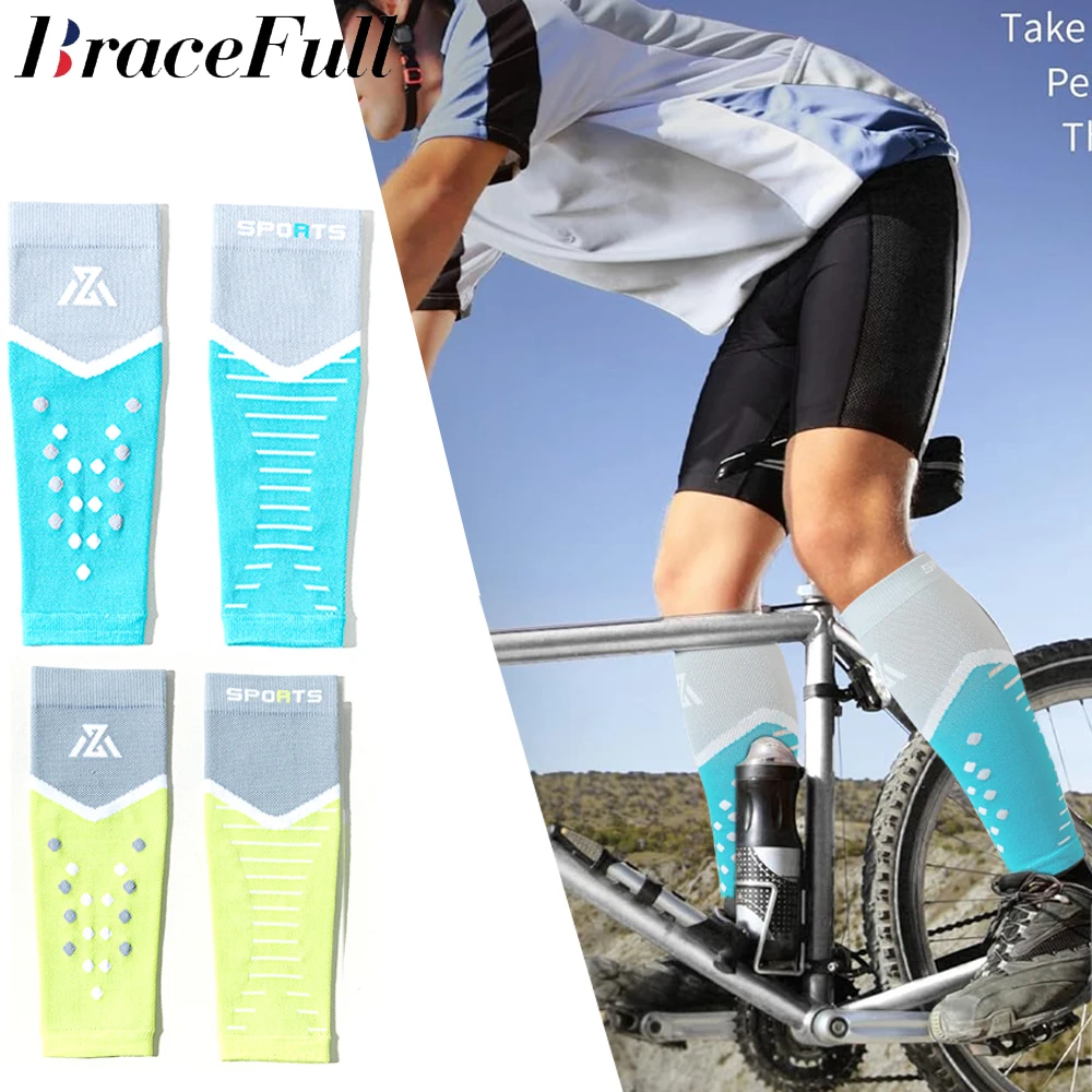 1Pair Calf Compression Sleeve for Men & Women Footless Compression Socks Support Runners Leg Sleeve Shin Splints Pain Relief