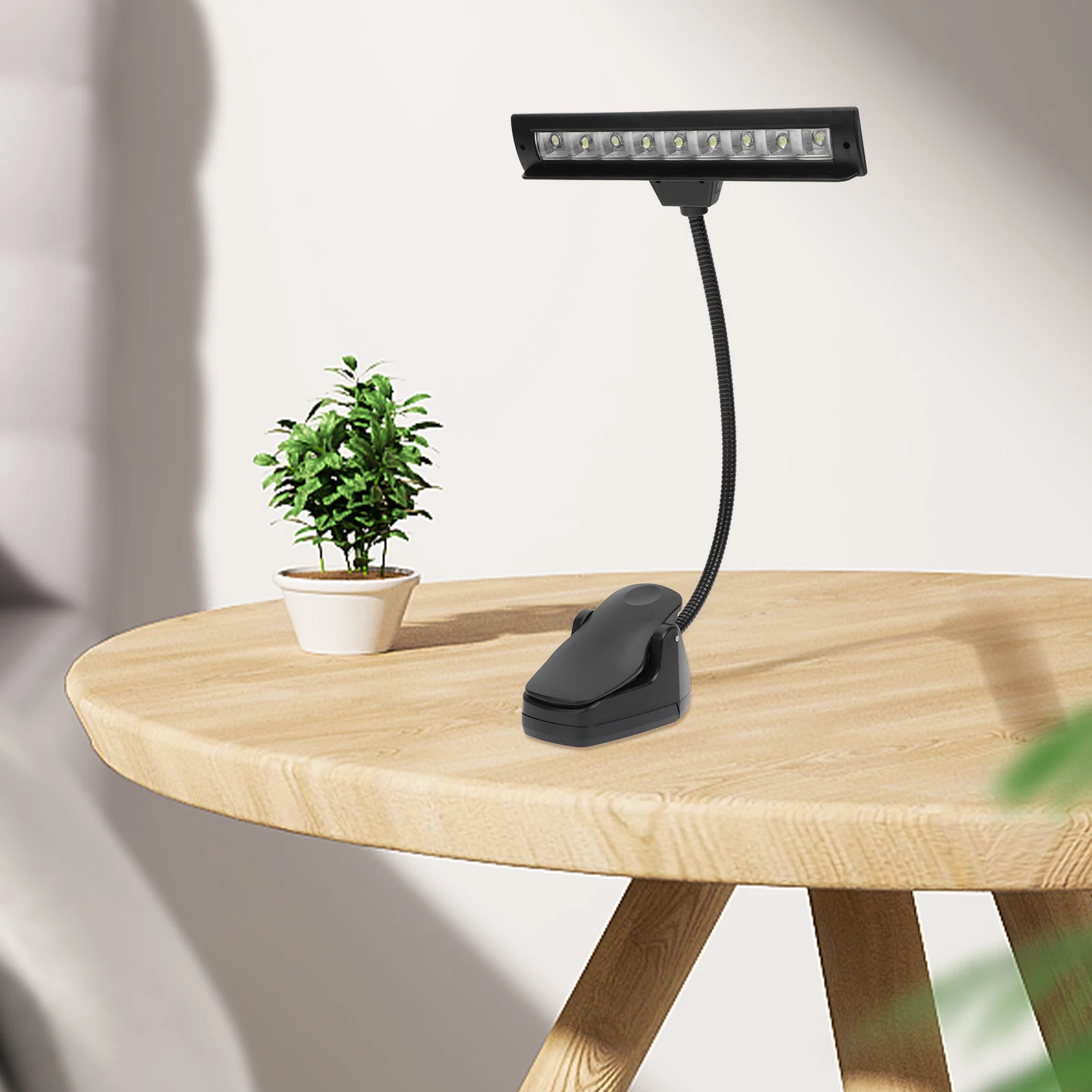 

Desk Music Sheet Lighting Clip Clips USB Chargeable Black Pvc Night Studying Lamp