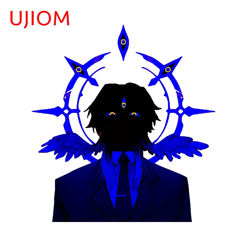 UJIOM 13cm × 12.1cm Sunday Honkai Star Rail Wall Sticker Cool Personality Artistic Decal Mysterious Angel Style Home Accessories