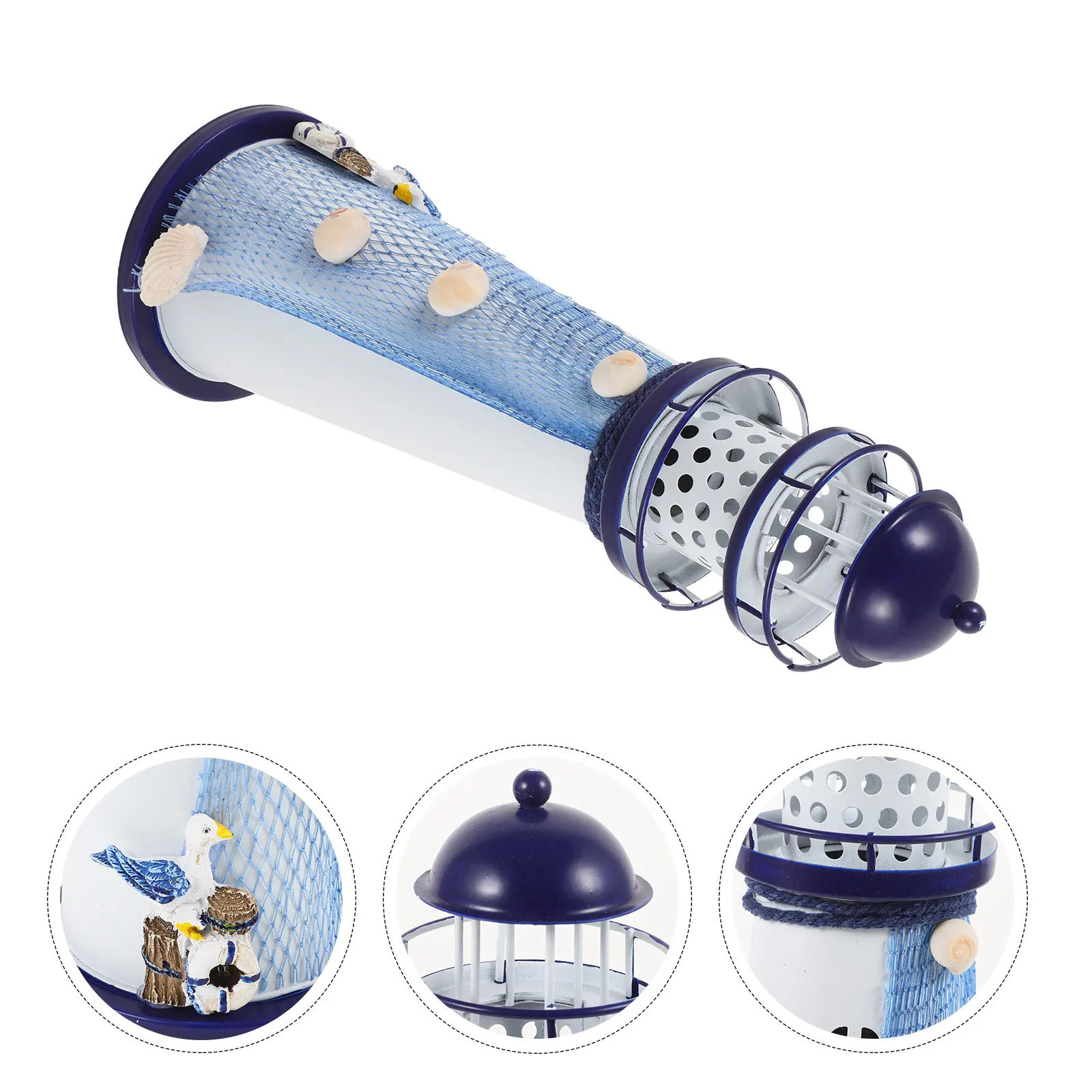 

Lighthouse Ornament Large Shining Iron Craft Decoration for Home Store Beautiful Creative Lighthouse Craft