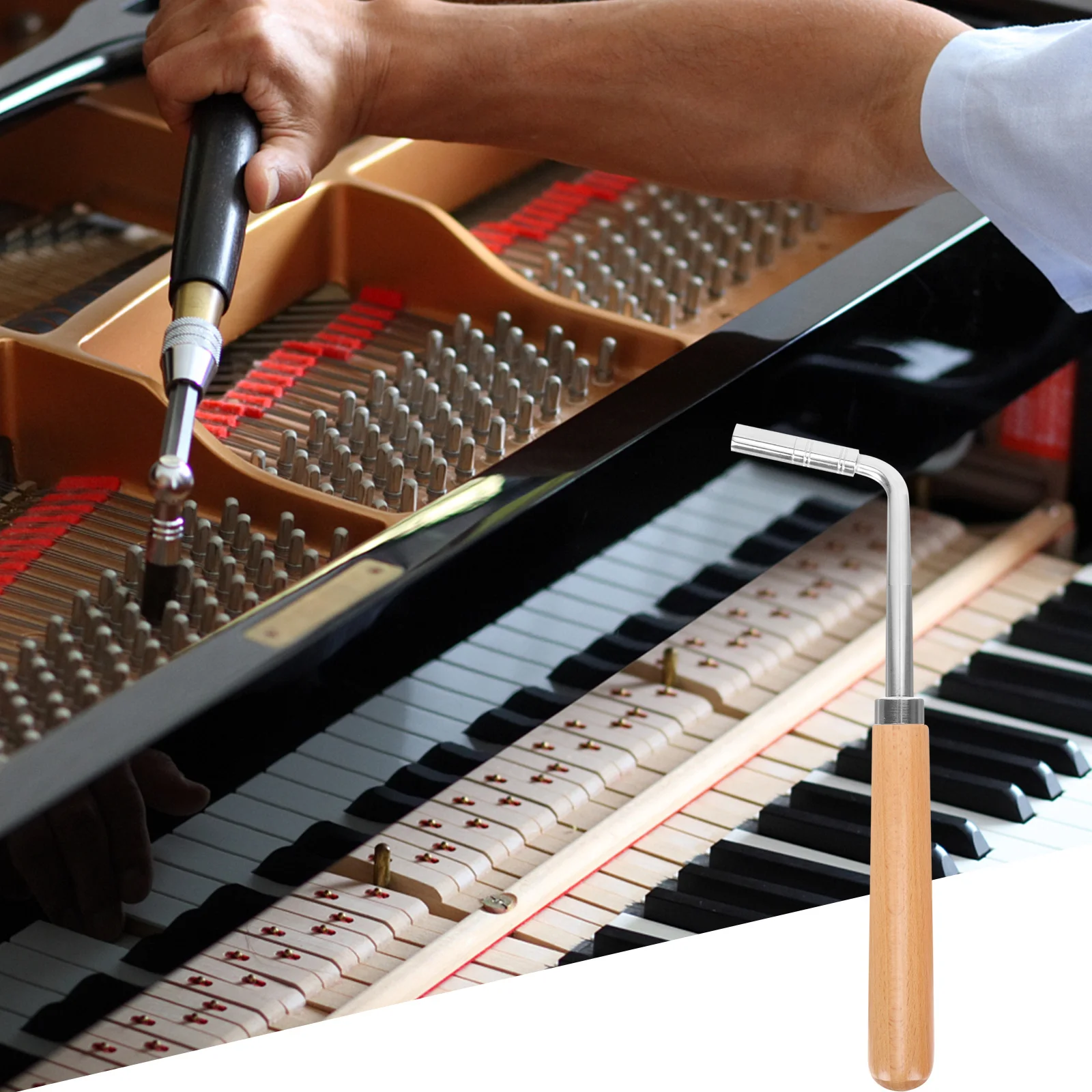 

Premium Piano Tuning Wrench Tool High Hardness Impact Resistant Spanner For Piano Adjustment Professional Instrument Accessory