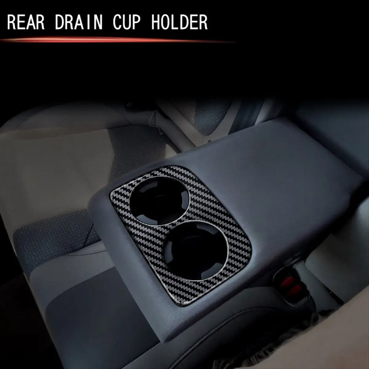 Super Sale Car Rearr Armrest Cup Holder Cover Water Cup Holder Trim Sticker for Subaru Forester 2025 LHD Interior Accessories,B