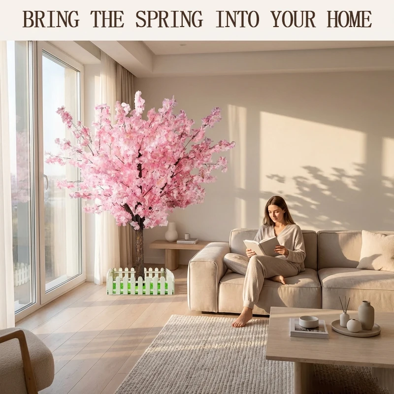 

Искусственное дерево сакуры, уличное дерево желаний, дерево с цветами персика, декор для свадебной арки, украшение для отелей, домов и садов