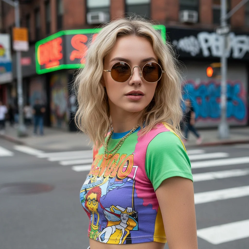 Literarische Retro-Sonnenbrille mit Kleinem Rundem Rahmen, Unisex Metallrahmen, Personalisierte Hip-Hop-Sonnenbrille 1055