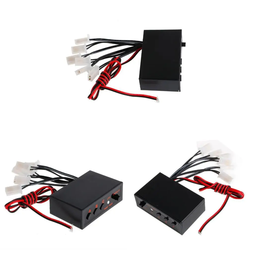 6 Ways Car SUV LED Light Emergency Flashing Controller Box for DC 12V