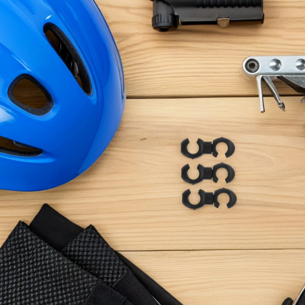 

50pcs Bicycle Hub Cable Clips S-Style Retaining Clamps For Road Mountain Bike Brake Shift Lines Durable Rubber Insulated Easy