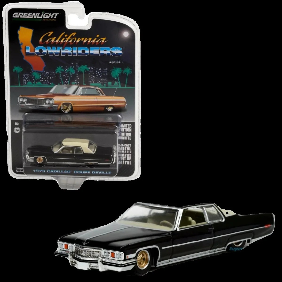 New Greenlight 1:64 1973 Cadillac Diwei 1976 Cadillac Eldorado