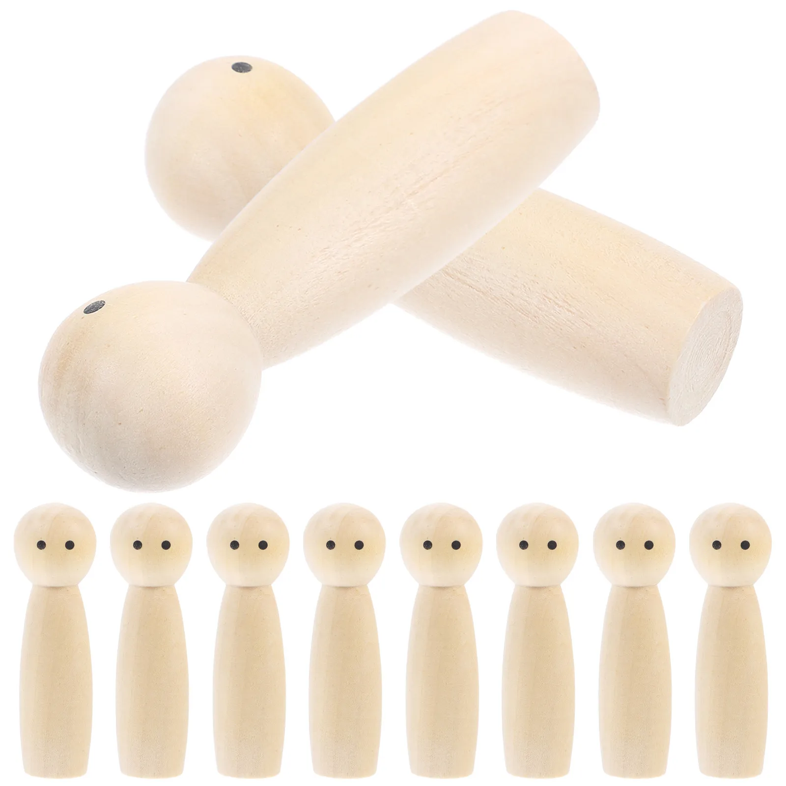 

10 шт. неокрашенных деревянных заготовок-фигурок для росписи, творческих поделок, детских занятий, художественных принадлежностей, декоративных фигурок-человечков