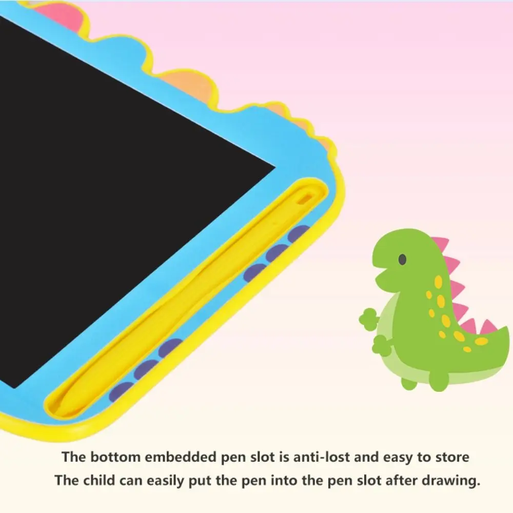 Novo dinossauro crianças prancheta digital brinquedo lcd eletrônico escrita tablet desenhos animados apagável desenho graffiti placa crianças presente
