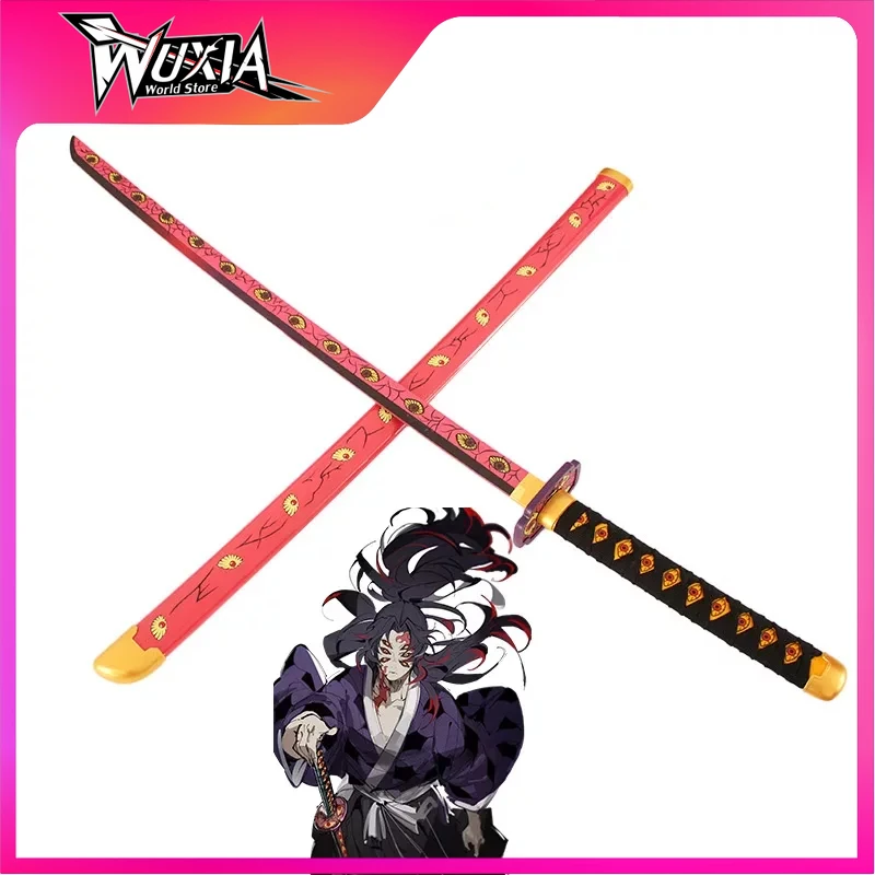 104cm Demon Slayer Anime Weapon Kokushibo Nichirin Blade Sword Model Wooden Samurai Sword Royal Katana for Cosplay Toys for Boys