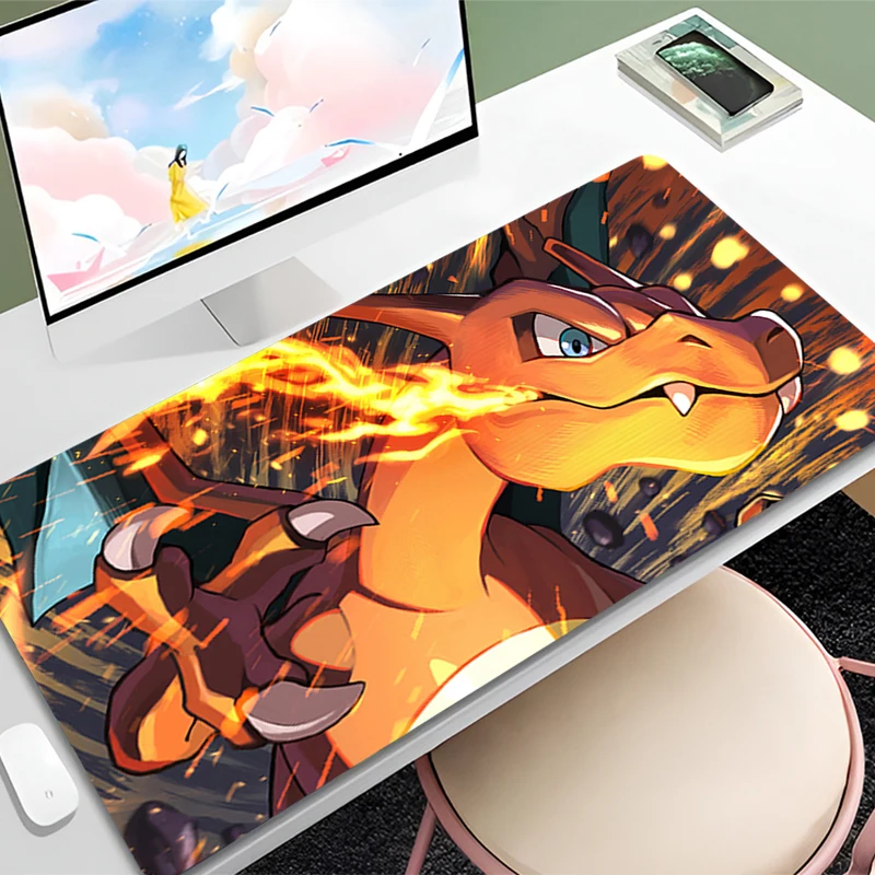 

Mouse Pad Anime P-Pokemon Dragon Gaming Accessories Mousepad Gamer PC Completo Computer Keyboard Desk Mat Varmilo Table Rug