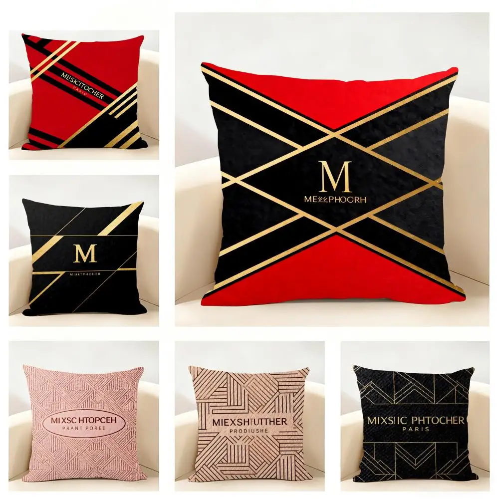 Classic Cosmetic Brand M-Max F-Factor Cushion Cover Linen Pillowcase Soft  for Sofa Bed Home Room Decor