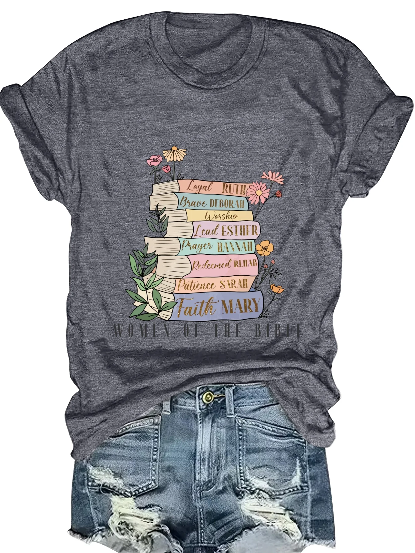 

Модная женская футболка с круглым вырезом и короткими рукавами с принтом в виде буквы и книги