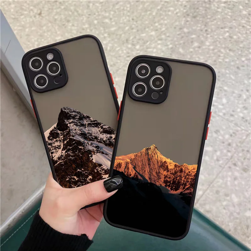 حافظة لهاتف آيفون 7 8 Plus SE2 X XR XS MAX 12 13 14 15 mini 11 Pro Max أغطية خلفية غير لامعة مقاومة للصدمات Fundas