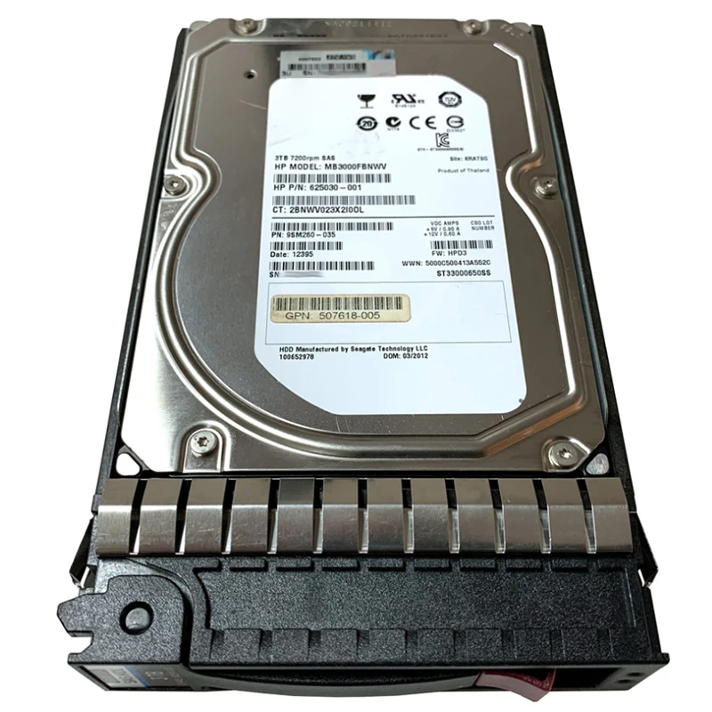 

100%New In box 3 year warranty 625031-B21 625140-001 3TB SAS 7.2K 3.5 Need more angles photos, please contact me