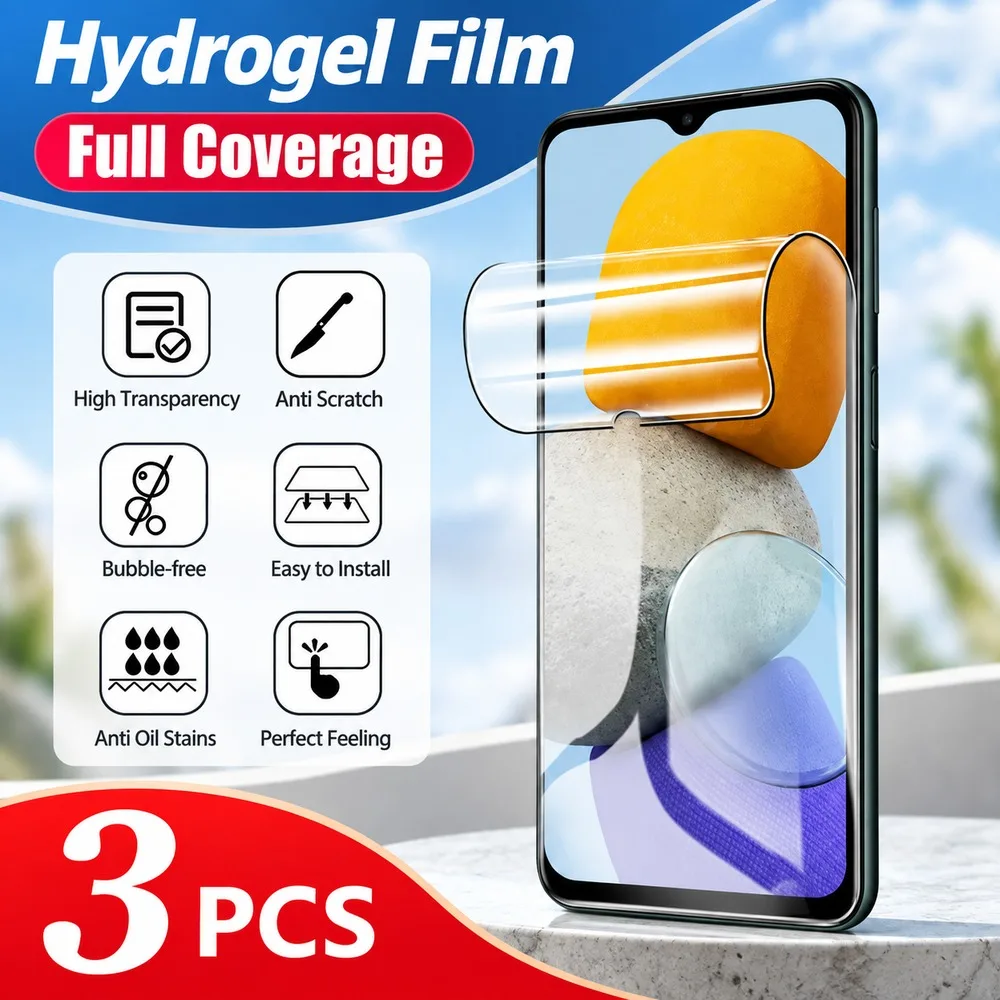 3 Stück weiche Displayschutzfolie für Samsung Galaxy A73 5G A05 A06 A07 A16 A15 Hydrogel-Folie für Samsung Galaxy A17 A23 A24 4G A25 A26