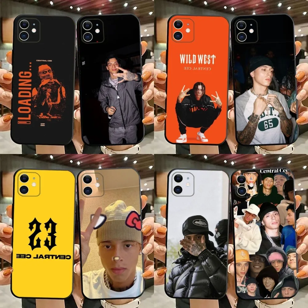 

Central Cee UK drill Rapper Phone Case For iPhone 15,14,13,12,11,Plus,Pro Max,XS,X,XR,SE,Mini,8,7 Soft Silicone Black Cover